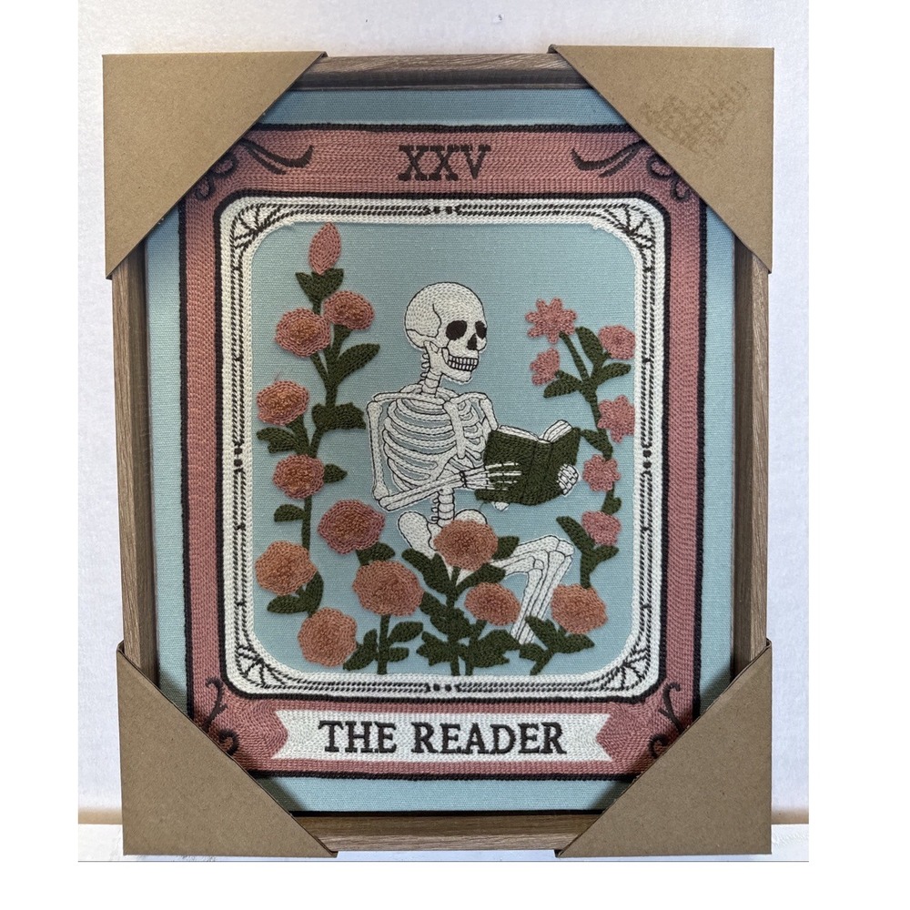 BP Home Textile Embroidery Woven Wall Art The Reader Tarot Card 12 X 15 New Book